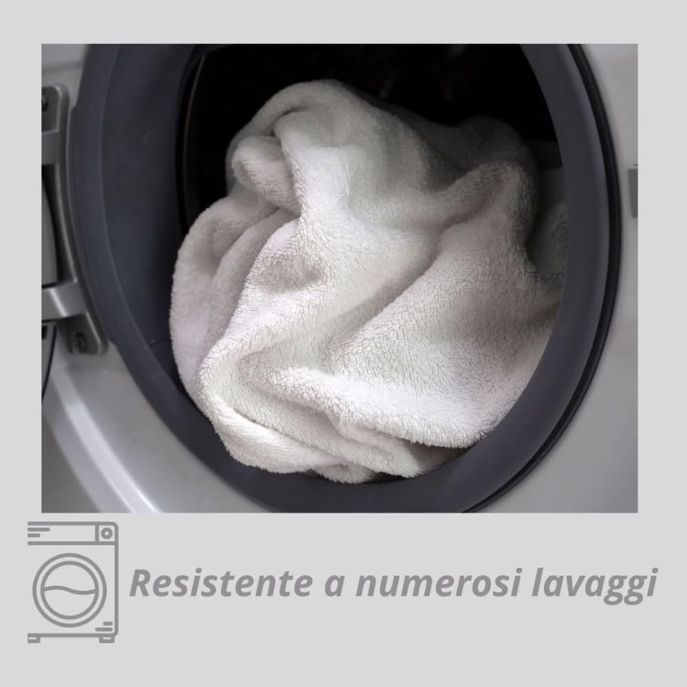 Set asciugamani 1+1 (viso + ospite) spugna 100% cotone Bianco 