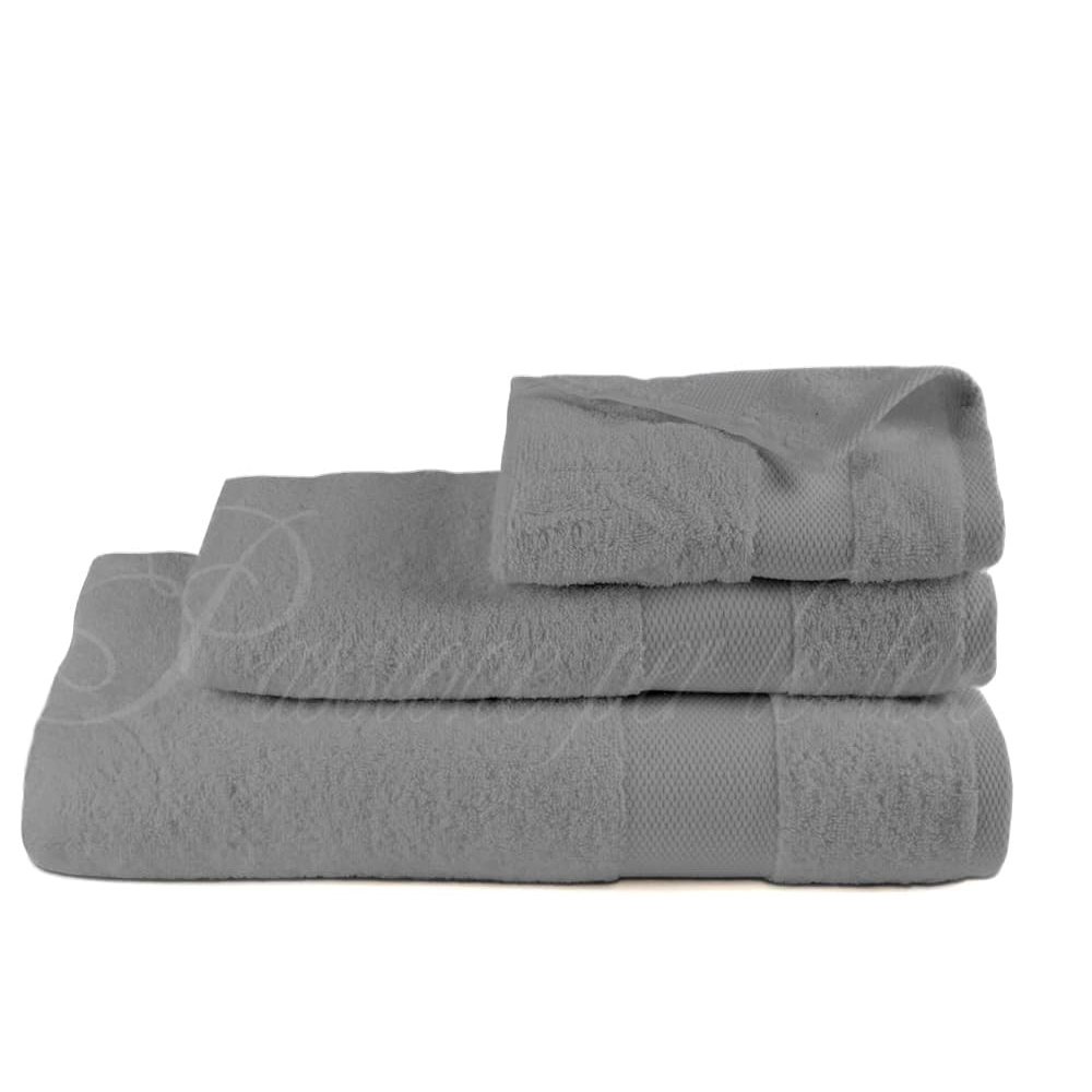 Tris asciugamani spugna 100% cotone Perla