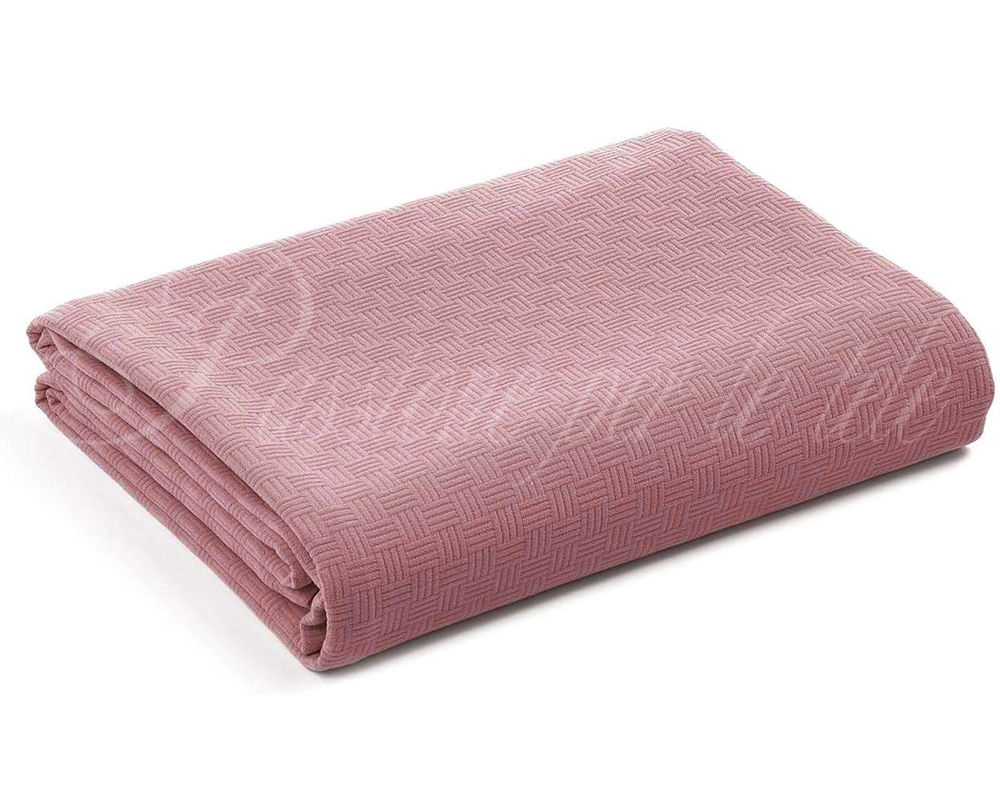 Copriletto estivo cotone piquet quadro Una piazza e mezza Rosa