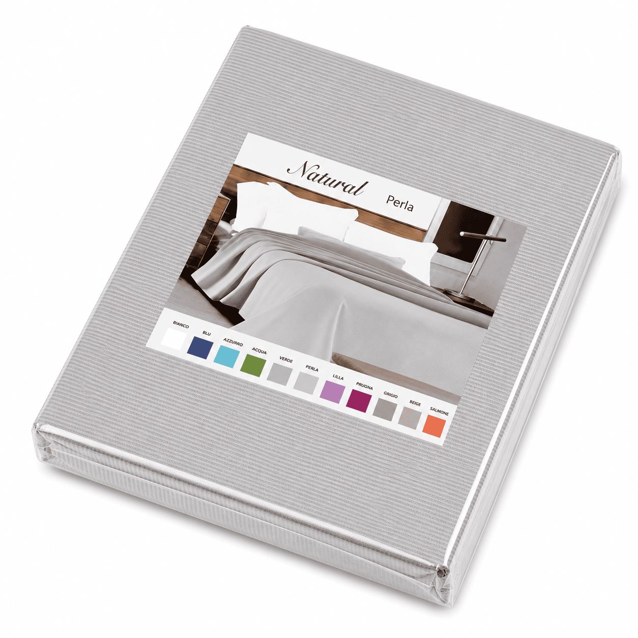 Copriletto Natural 100% cotone piquet millerighe Singolo Perla