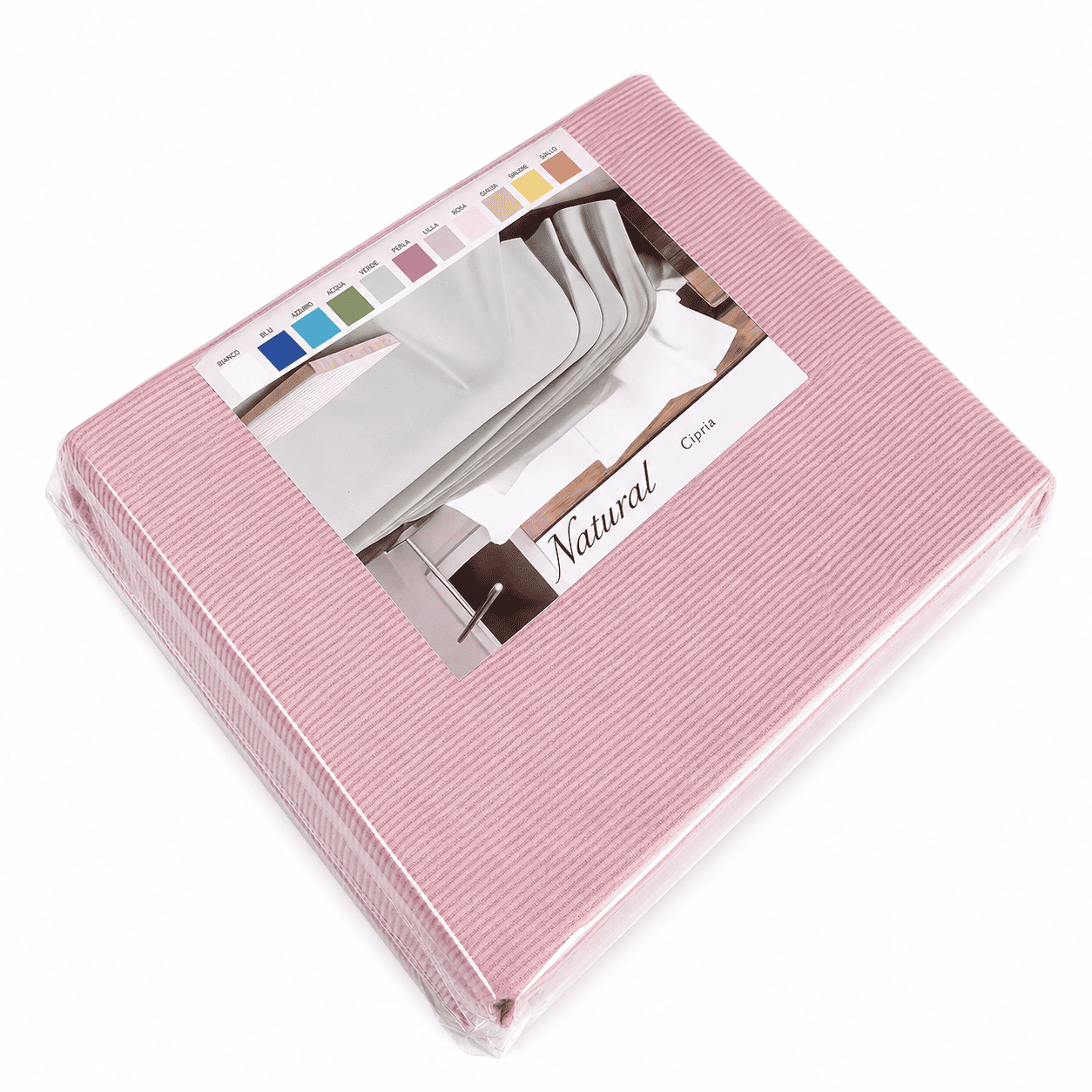 Copriletto Natural 100% cotone piquet millerighe Una piazza e mezza Cipria