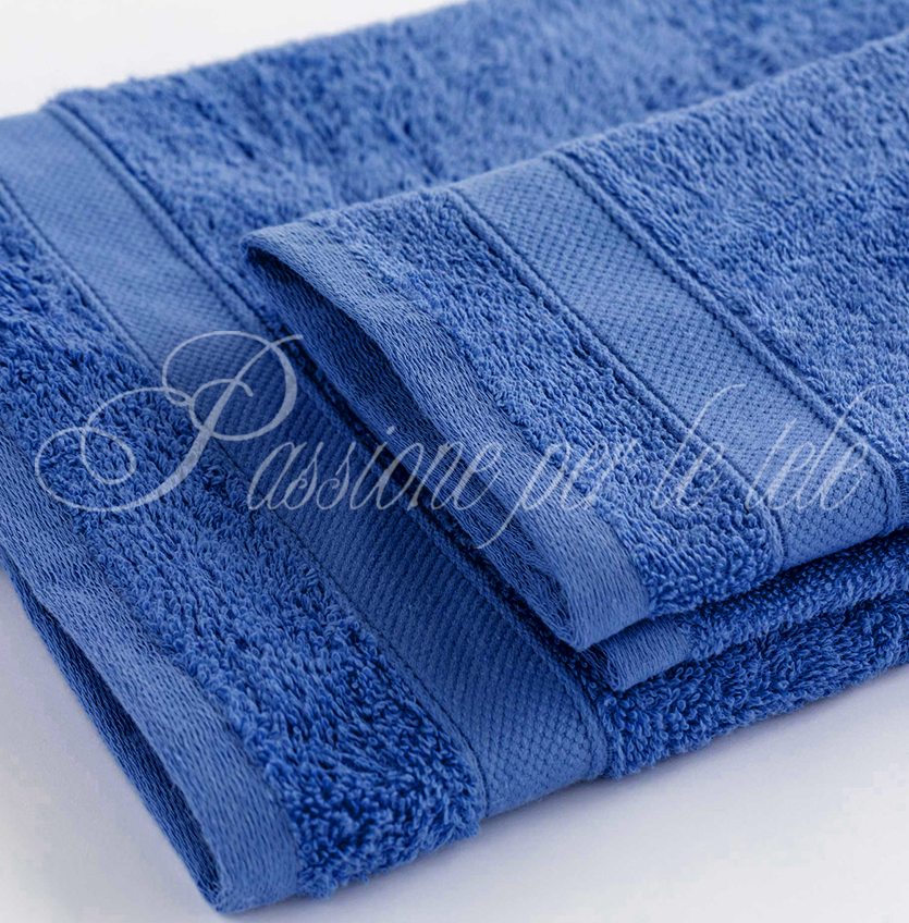 Set asciugamani 1+1 (viso + ospite) spugna di cotone bianco Royal