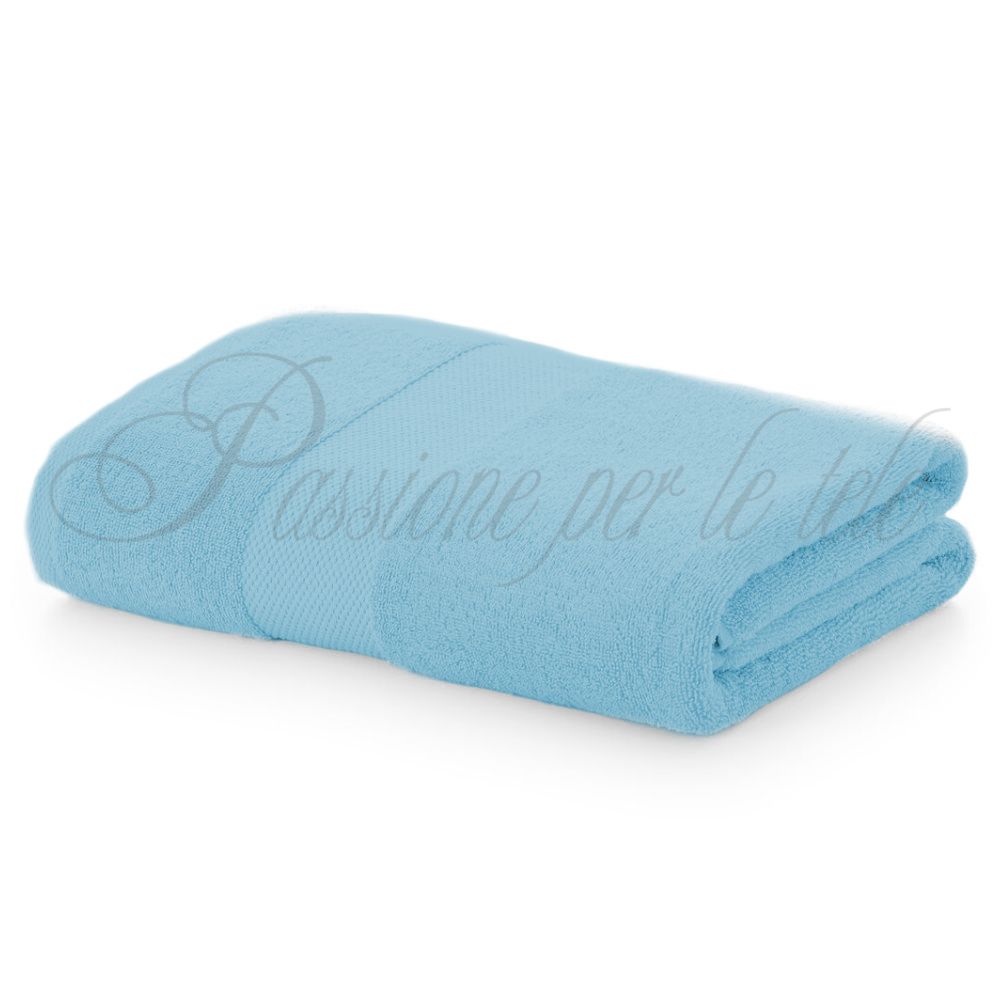 Telo doccia 90x150  spugna di cotone Celeste polvere