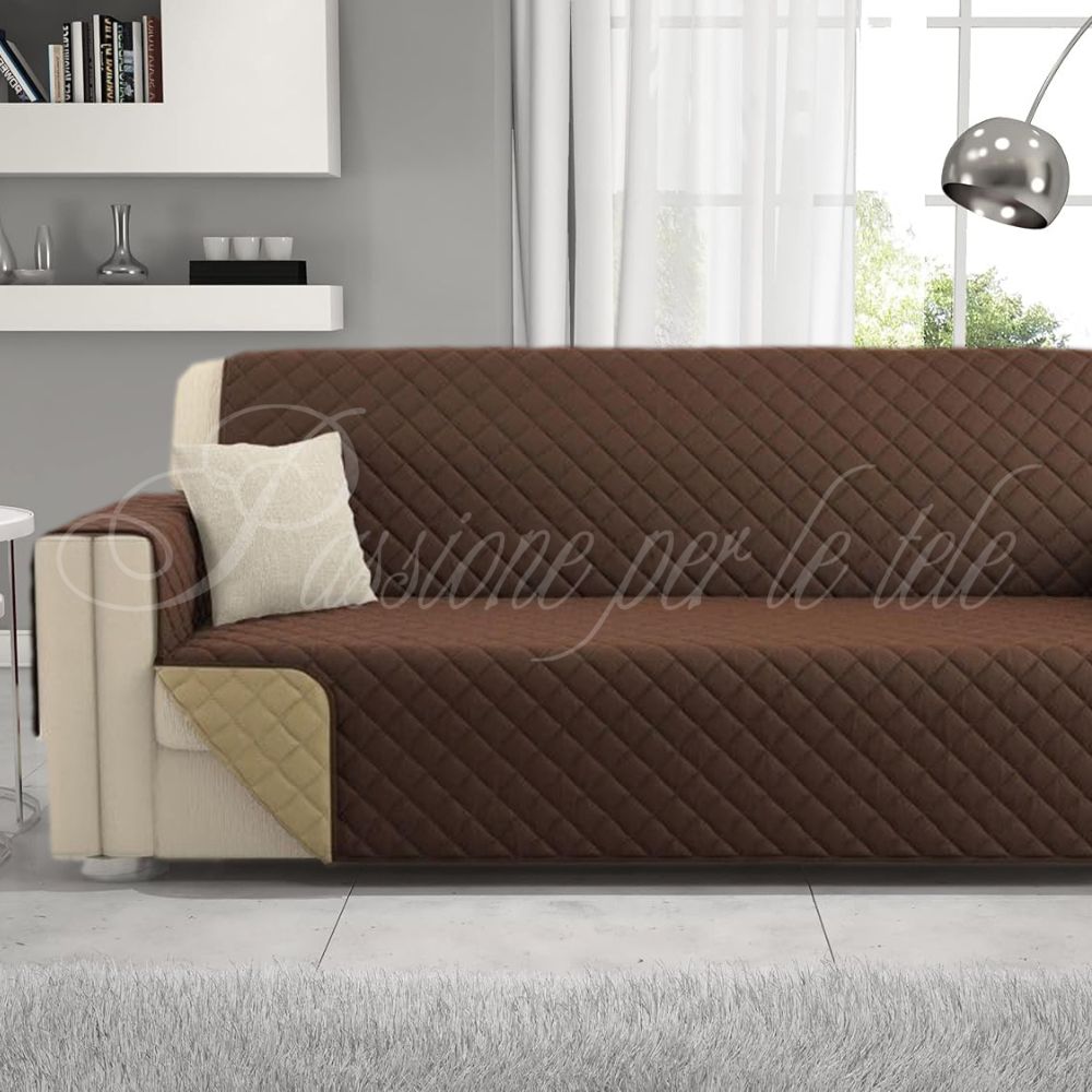 Salvadivano in microfibra reversibile poltrona Sabbia