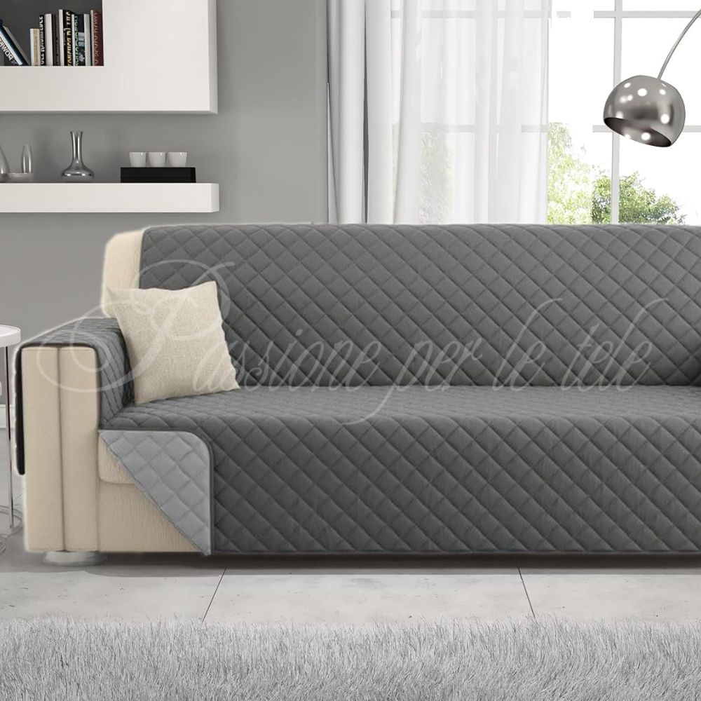 Salvadivano in microfibra reversibile 4 posti Grigio