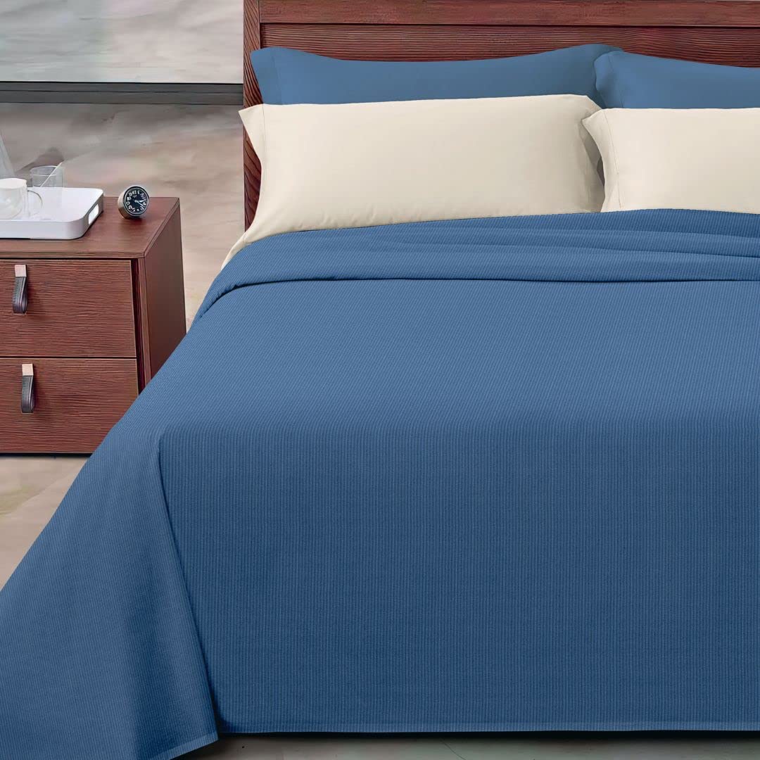 Copriletto cotone piquet millerighe Singolo Royal