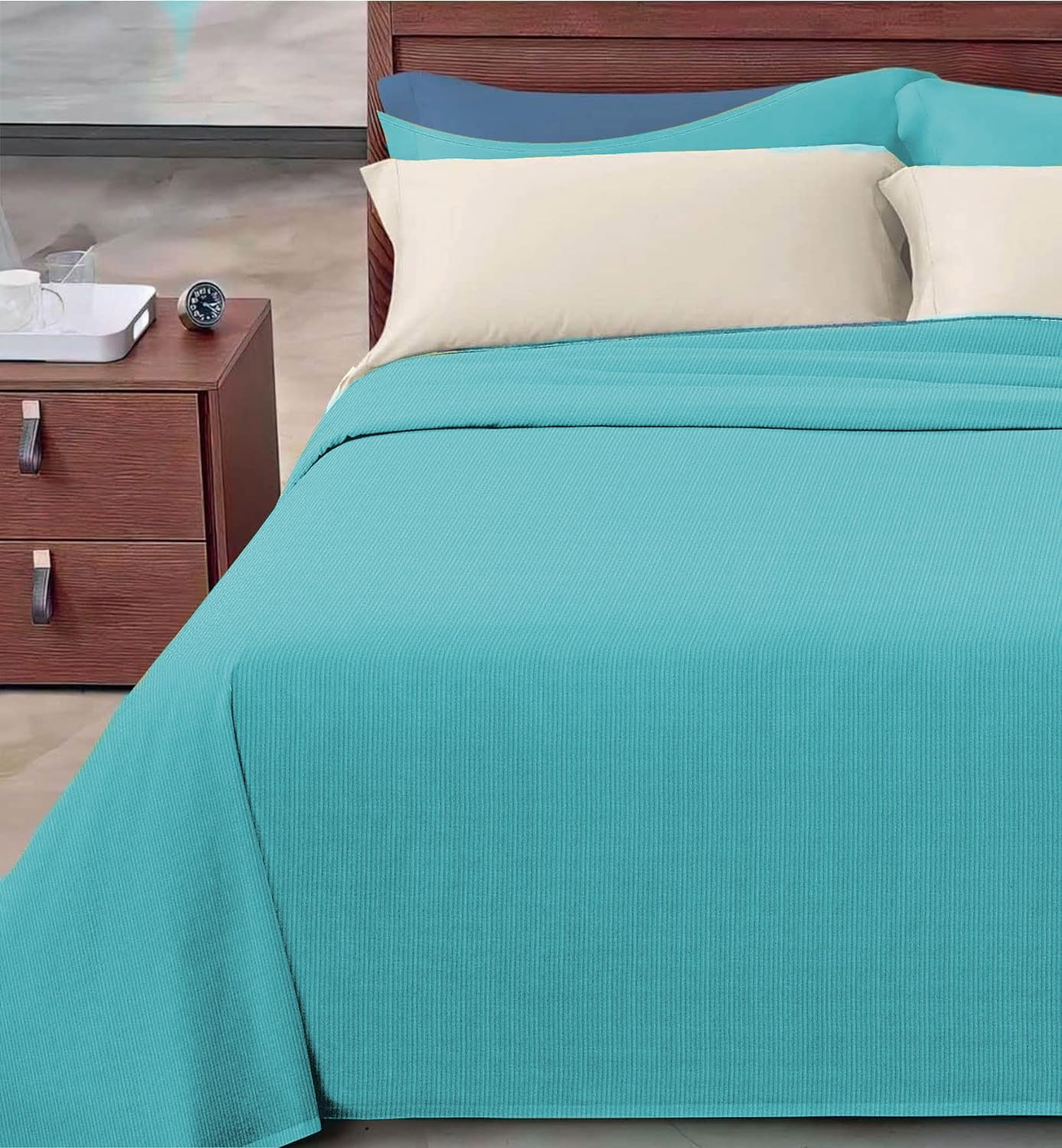 Copriletto cotone piquet millerighe Una piazza e mezza Tiffany