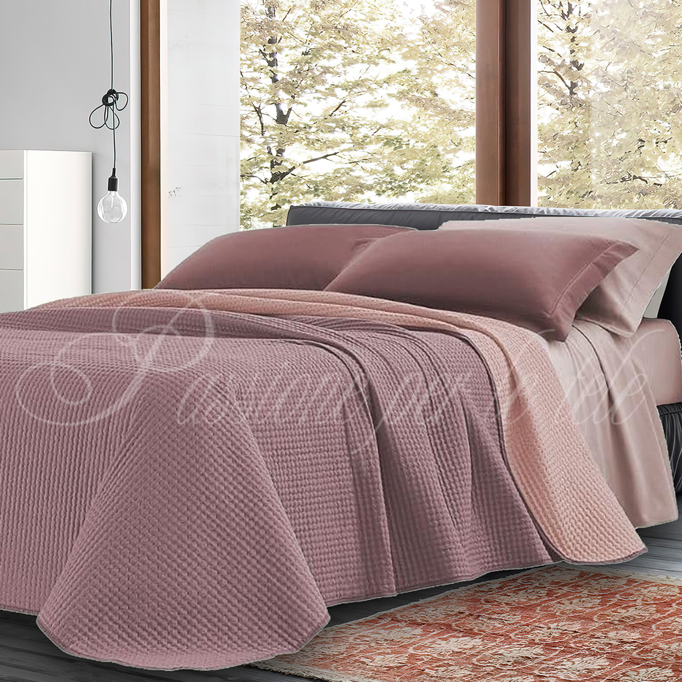 Copriletto Cloe termosaldato 80gr Singolo Cipria