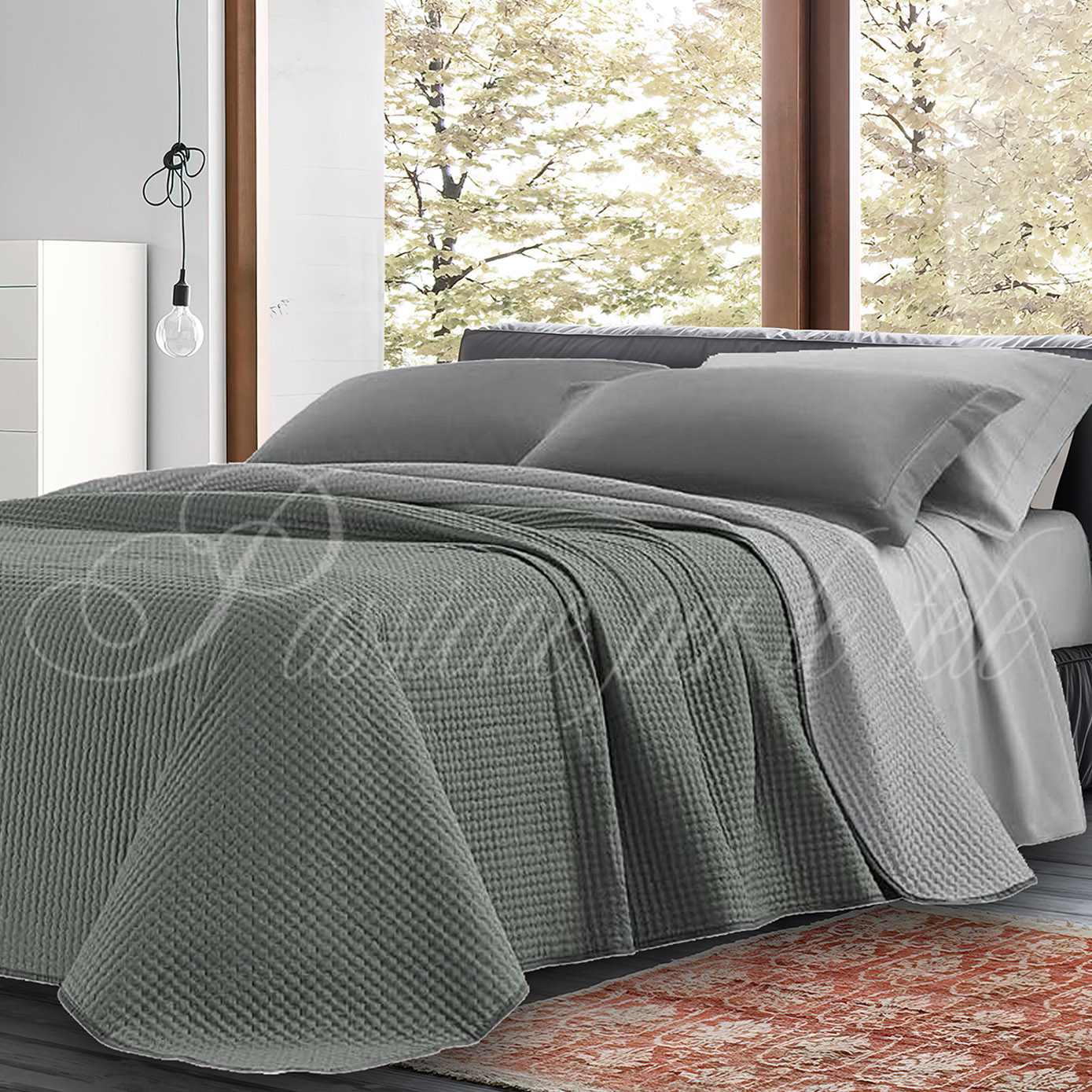 Copriletto Cloe termosaldato 80gr Singolo Perla