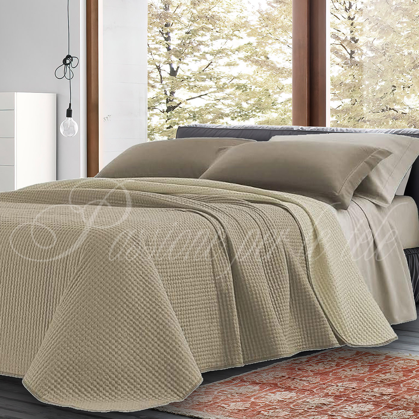 Copriletto Cloe termosaldato 80gr Singolo Panna