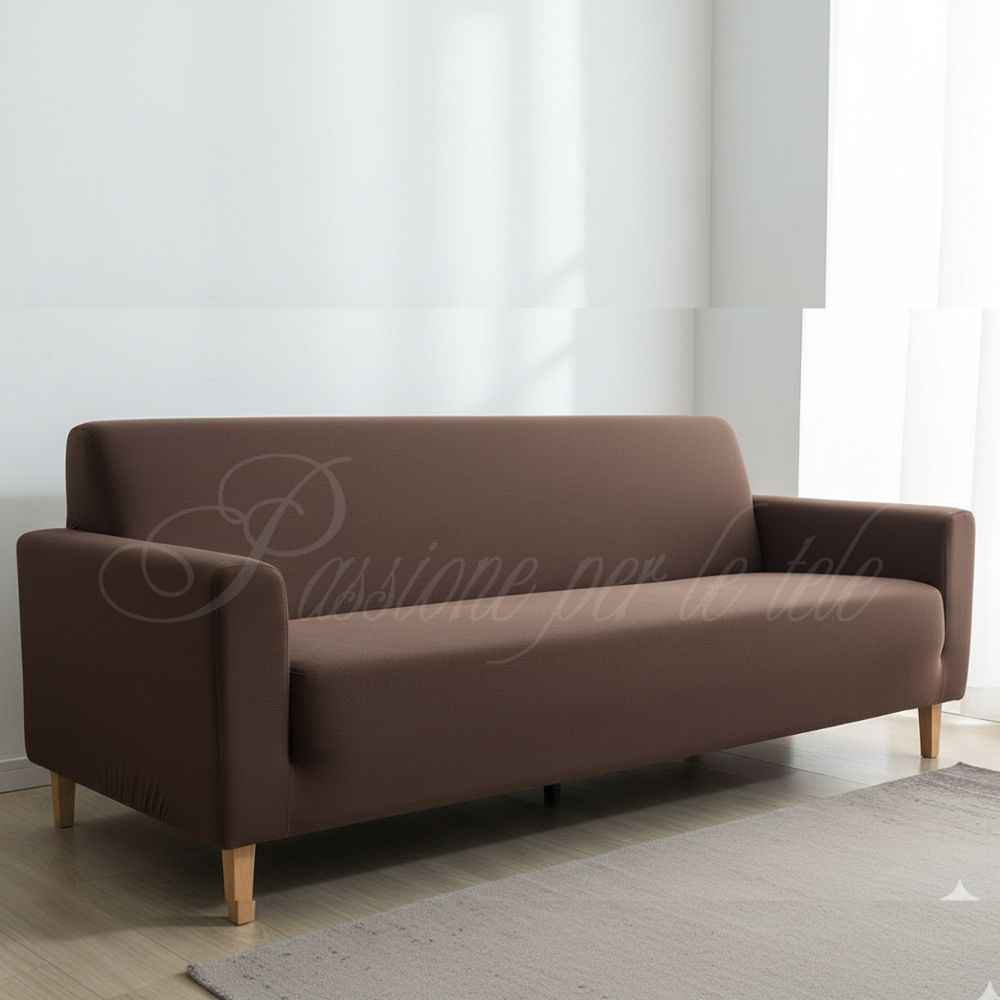 Copridivano duetto bielastico 3 posti 3 Posti Marrone