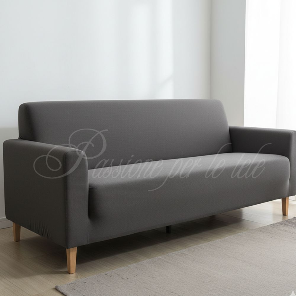 Copridivano duetto bielastico 4 posti 4 Posti Grigio