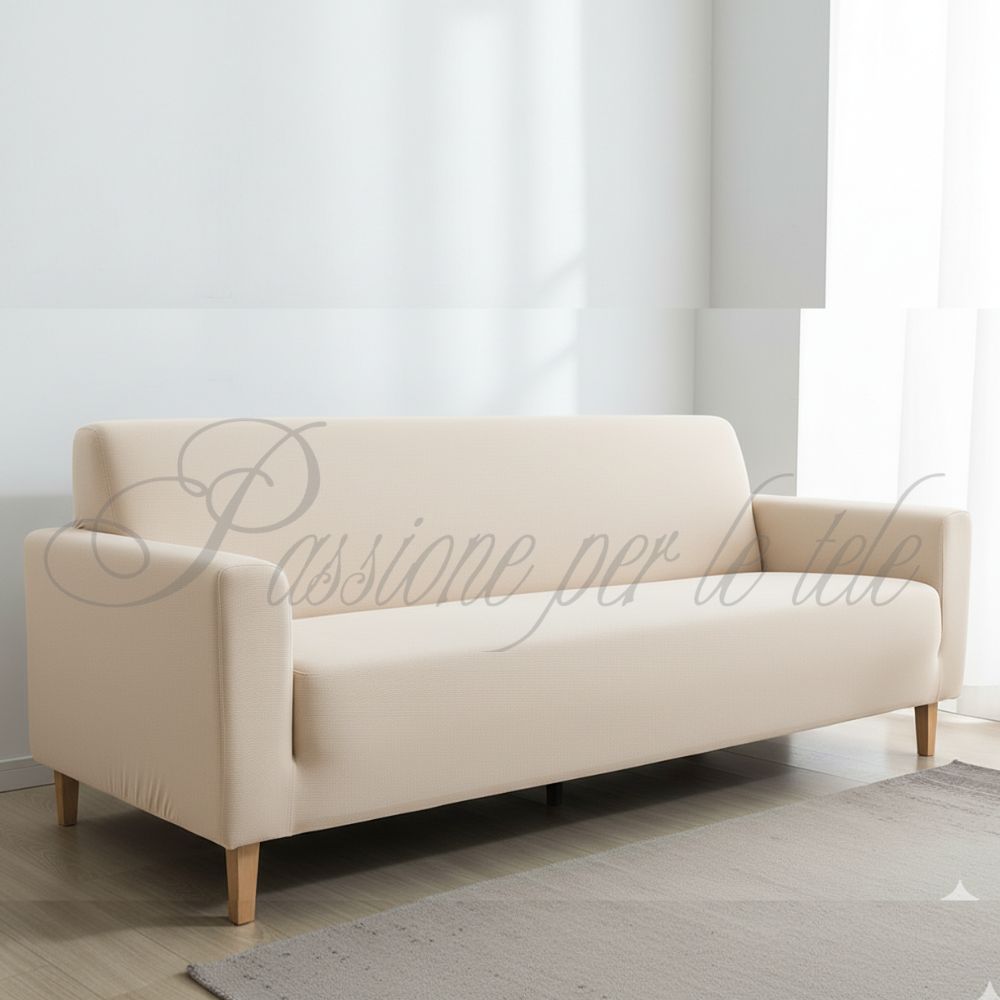 Copridivano duetto bielastico 2 posti 2 Posti Avorio