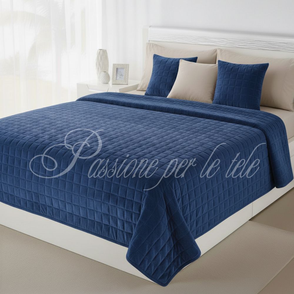 Trapuntino Lulu Matrimoniale Blu
