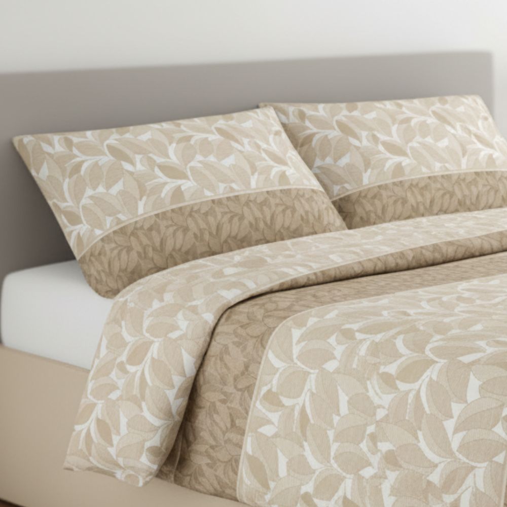 Completo lenzuola stampate zoom foglie