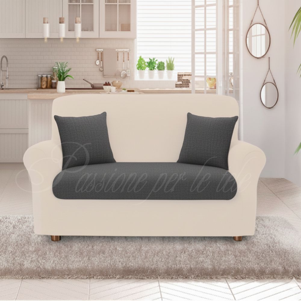 Copricuscino duetto bielastico copricusicno 2 posti Grigio