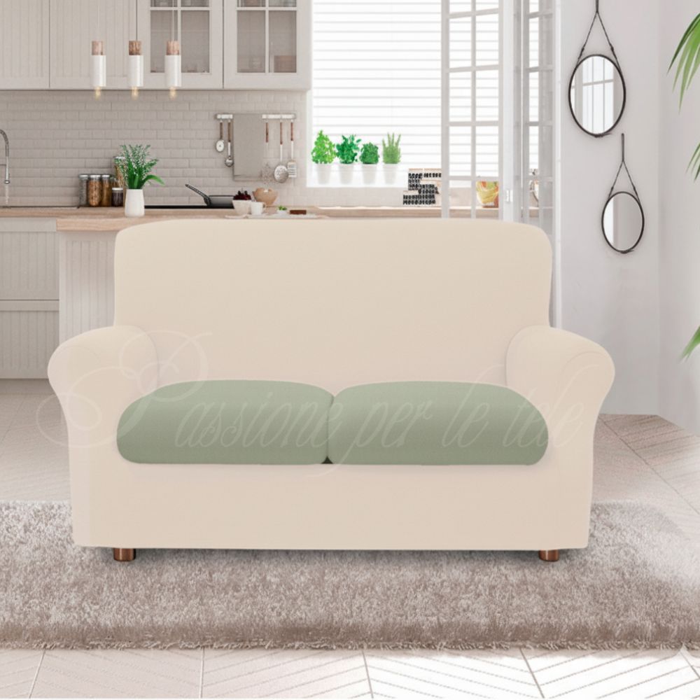 Copricuscino duetto bielastico copricusicno 1 posti (coppia) Salvia