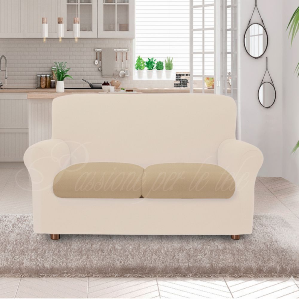 Copricuscino duetto bielastico copricusicno 1 posti (coppia) Beige