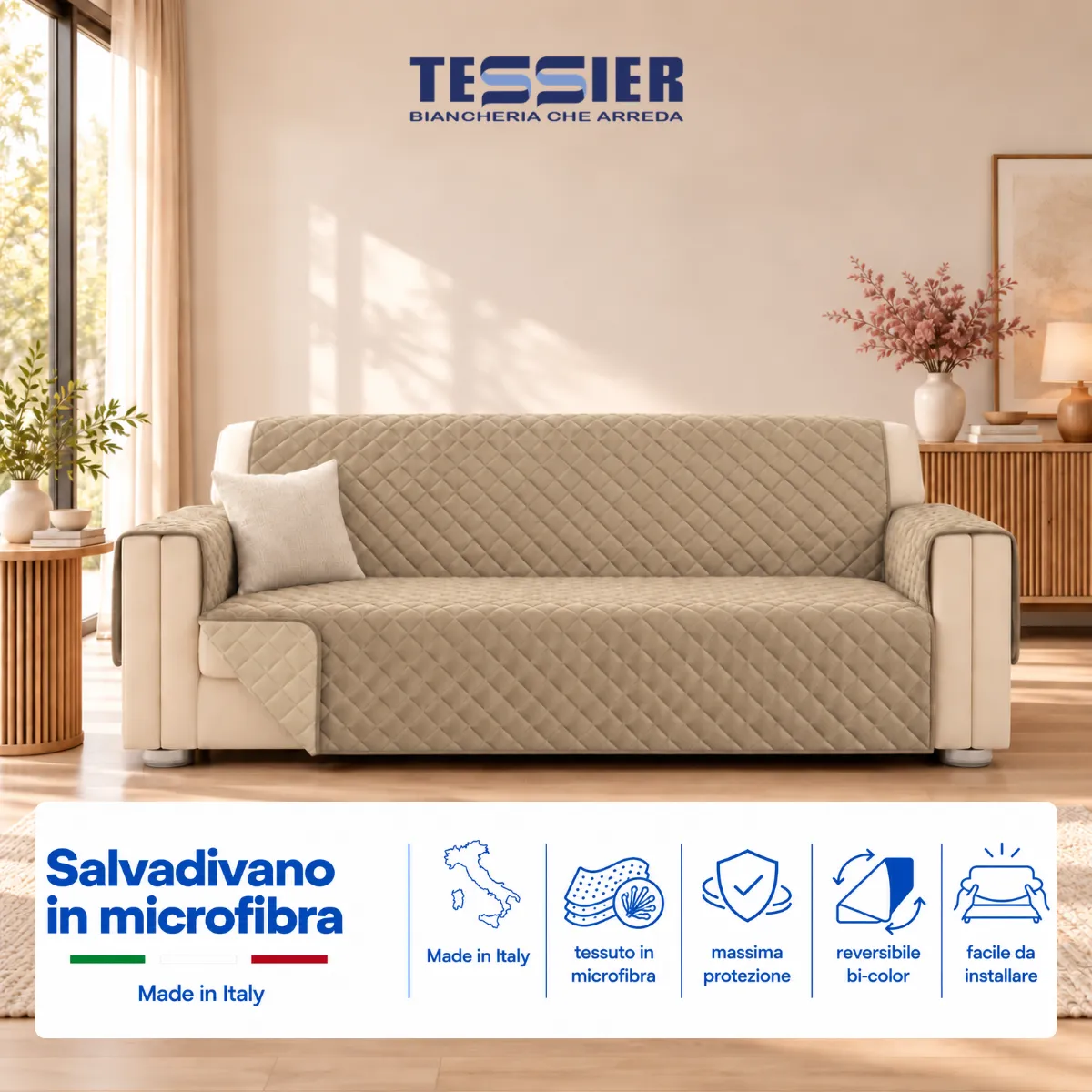 Salvadivano in microfibra reversibile