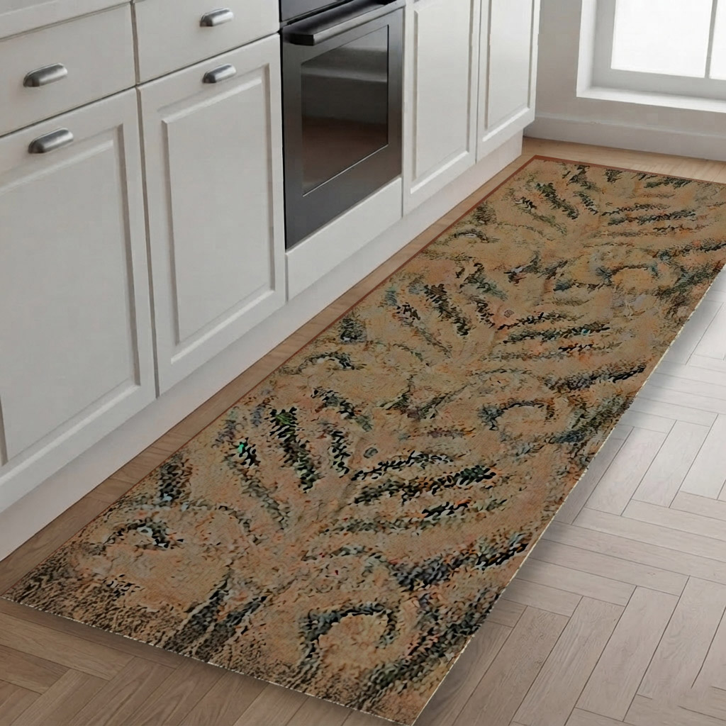 Tappeto da cucina antiscivolo antimacchia 50x150cm Marrone