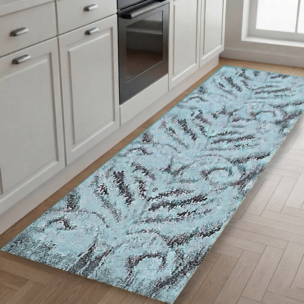 Tappeto da cucina antiscivolo antimacchia 50x250cm Celeste polvere